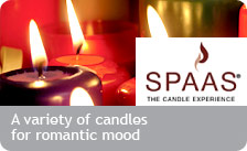 A variety of candles for romantic mood