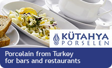 Porcelain from Turkey for bars and restaurants