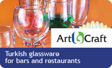 Turkish glassware for bars and restaurants