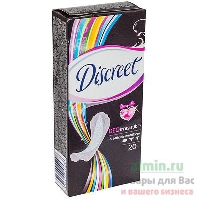 Прокладки ежедневные DISCREET 20 шт DEO IRRESISTIBLE MULTIFORM 1/18 Прокладки ежедневные DISCREET 20 шт DEO IRRESISTIBLE MULTIFORM 1/18