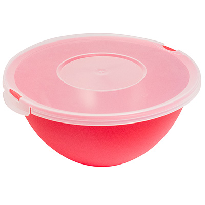 Миска 4л D290 с крышкой ПЛАСТИКОВАЯ ЦВЕТ В АССОРТИМЕНТЕ ПОЛИМЕРБЫТ 1/12 ...