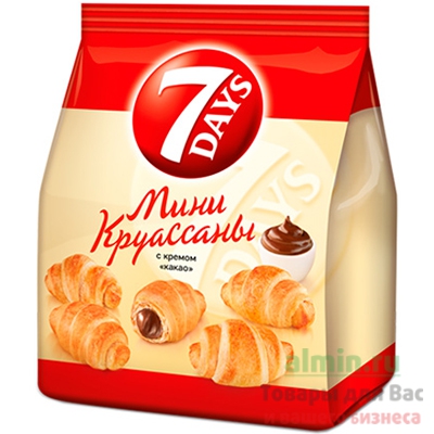 Круассаны 105г 7 DAYS с кремом какао 1/1 в Москве, цена руб.: купить с ...